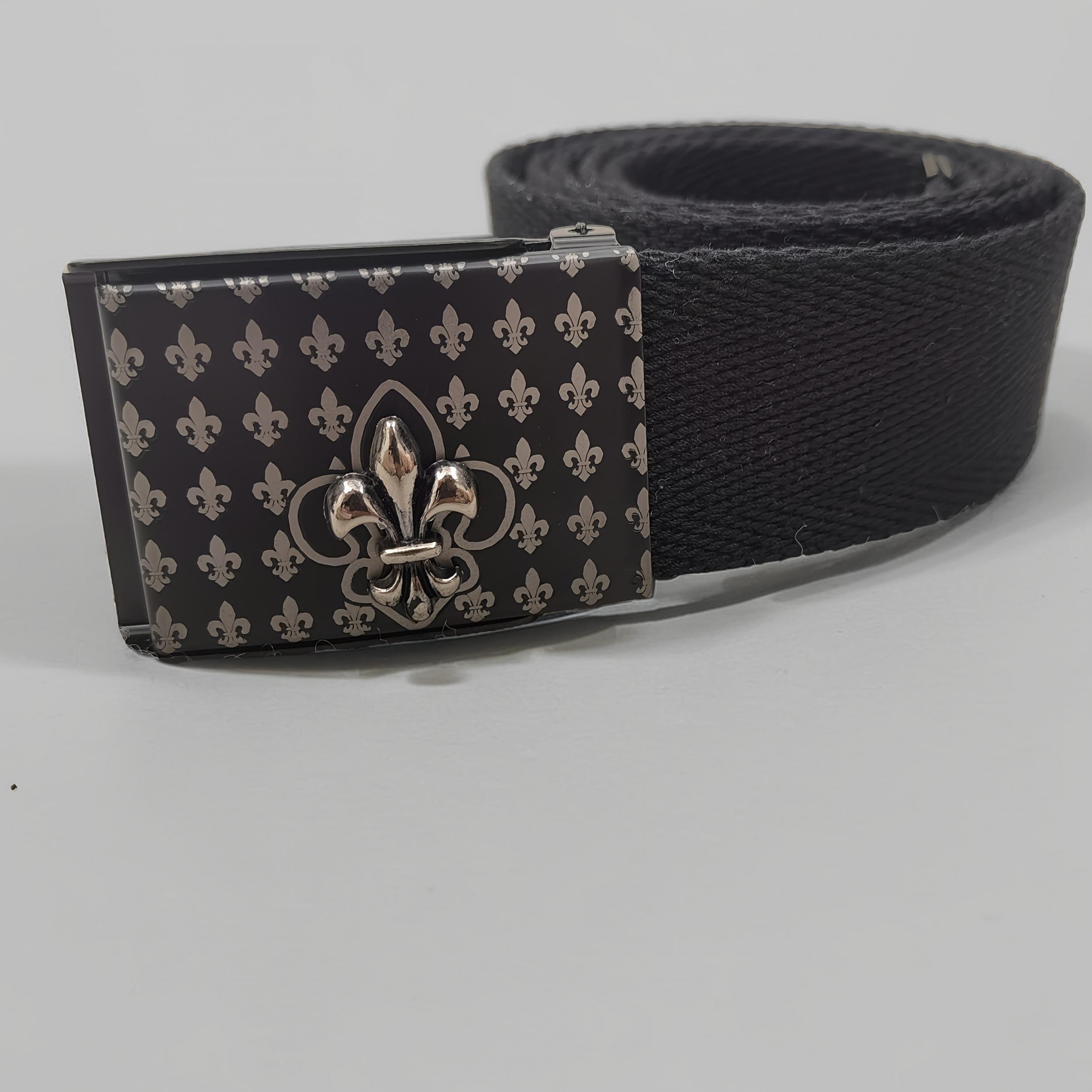 Customizable Canvas Belt for Men Square Buckle